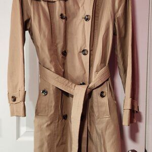 London Fog Long Trench Coat XL Tan Beige